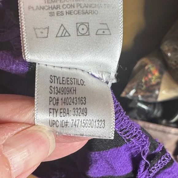 Vintage Sag Harbor Purple and Black Textured Embroidered Cardigan Blazer Size 1X - Picture 6 of 9